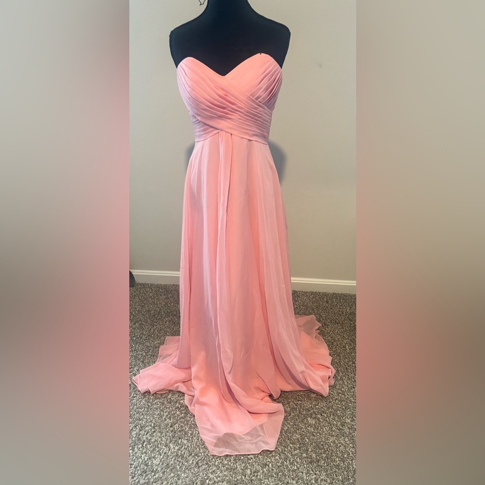Elegant Pink Strapless Dress